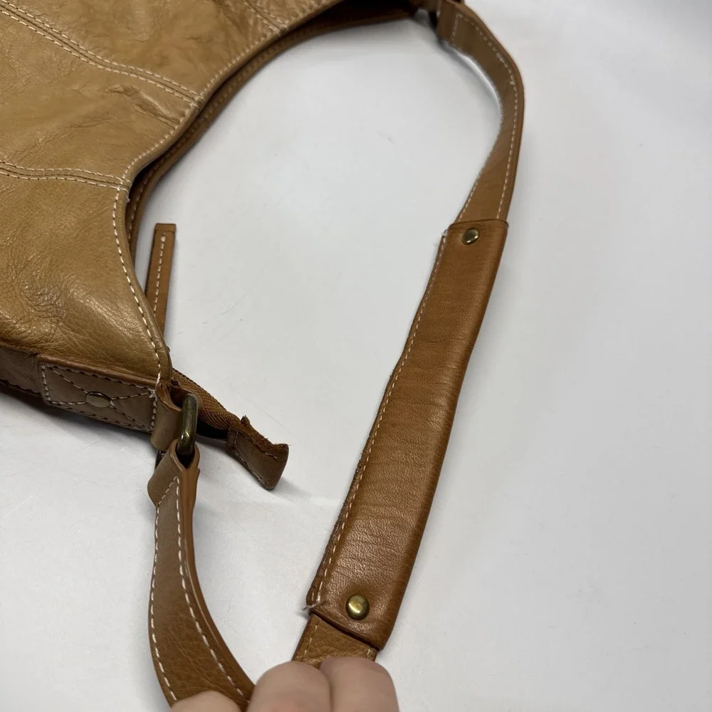 American Leather Company Hobo Shoulder Bag Purse Tan